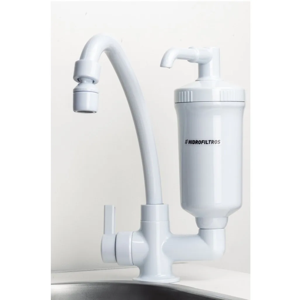 Torneira de Bancada com Bica Móvel POP Branca Hidrofiltros